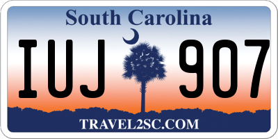 SC license plate IUJ907