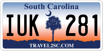 SC license plate IUK281