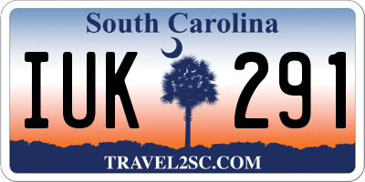 SC license plate IUK291