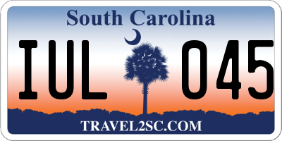 SC license plate IUL045