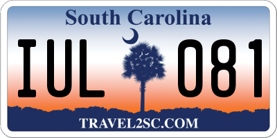 SC license plate IUL081