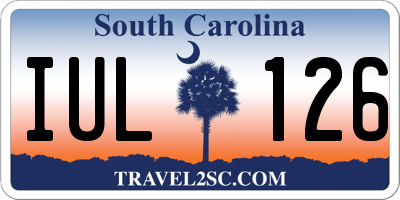 SC license plate IUL126
