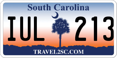 SC license plate IUL213