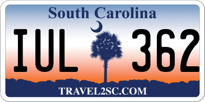SC license plate IUL362