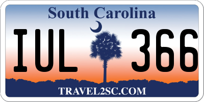 SC license plate IUL366