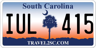 SC license plate IUL415