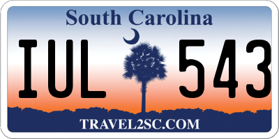 SC license plate IUL543