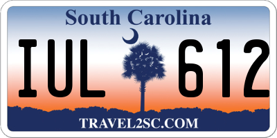 SC license plate IUL612