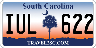 SC license plate IUL622