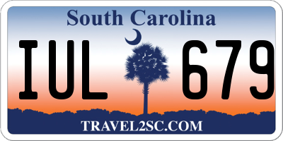 SC license plate IUL679