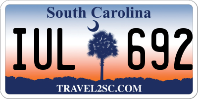SC license plate IUL692