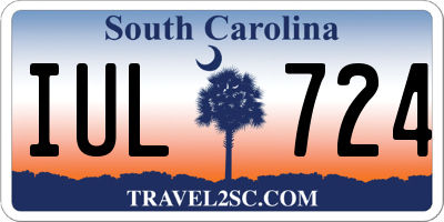 SC license plate IUL724