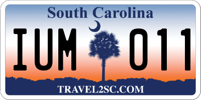 SC license plate IUM011
