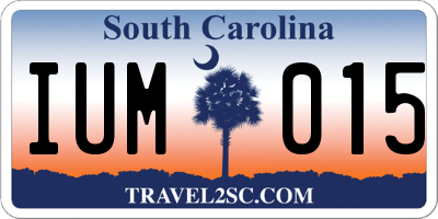 SC license plate IUM015