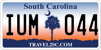 SC license plate IUM044