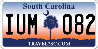 SC license plate IUM082