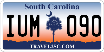 SC license plate IUM090