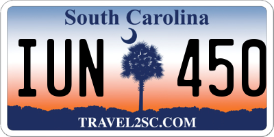 SC license plate IUN450