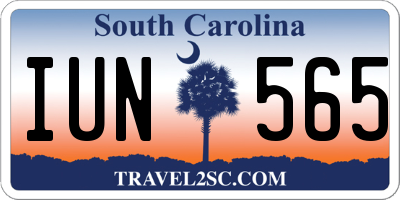 SC license plate IUN565