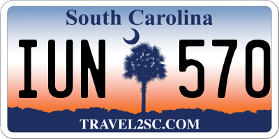 SC license plate IUN570