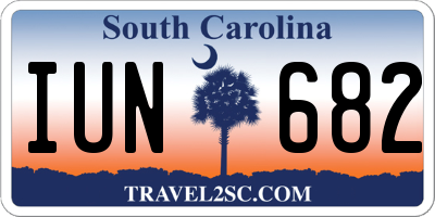 SC license plate IUN682