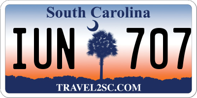 SC license plate IUN707