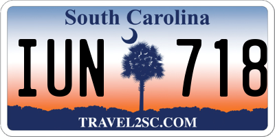 SC license plate IUN718