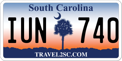 SC license plate IUN740