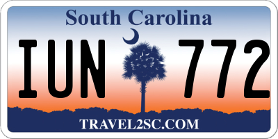 SC license plate IUN772