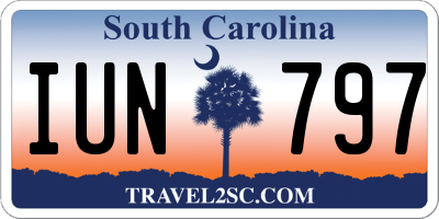SC license plate IUN797