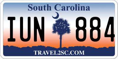 SC license plate IUN884
