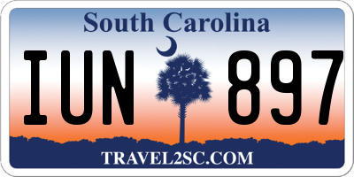SC license plate IUN897