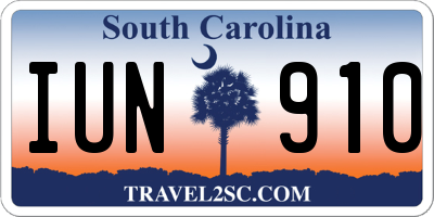 SC license plate IUN910