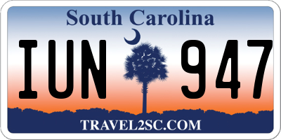 SC license plate IUN947