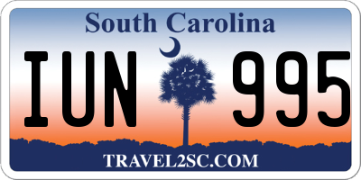 SC license plate IUN995