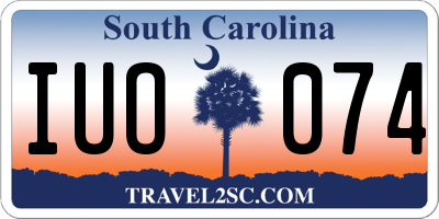 SC license plate IUO074