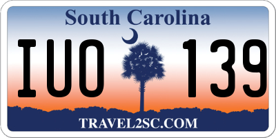 SC license plate IUO139