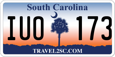 SC license plate IUO173