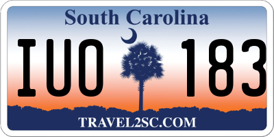 SC license plate IUO183