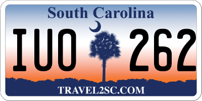 SC license plate IUO262