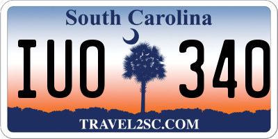 SC license plate IUO340