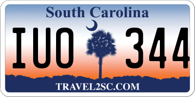 SC license plate IUO344