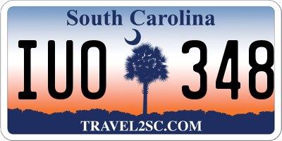 SC license plate IUO348