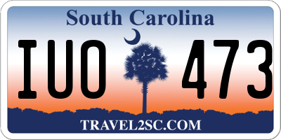 SC license plate IUO473
