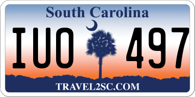 SC license plate IUO497