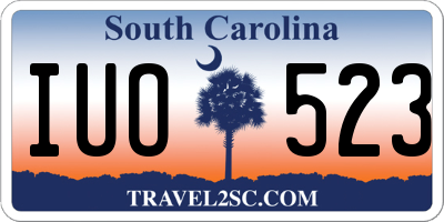 SC license plate IUO523