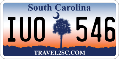 SC license plate IUO546
