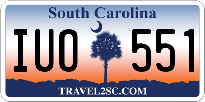 SC license plate IUO551