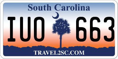 SC license plate IUO663