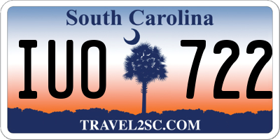 SC license plate IUO722